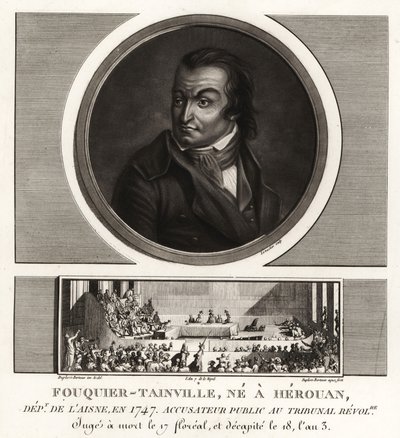 Antoine Quentin Fouquier-Tainville, Public Prosecutor, Revolutionary Tribunal, guillotined 1795 by Unbekannt