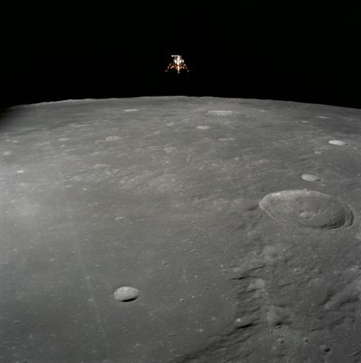Apollo 12 lunar module Intrepid landing on the Moon