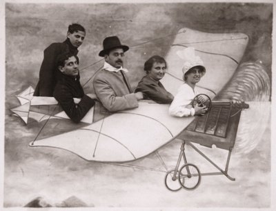 Art. Photography. People on a Plane. Photo in a Fair, Hungary by Unbekannter Künstler
