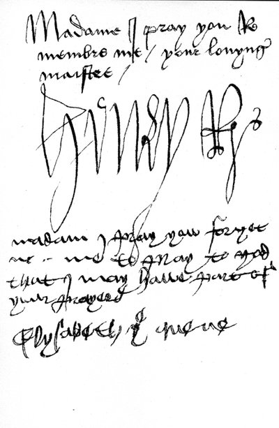 Autograph inscriptions and signatures of King Henry VII and Queen Elizabeth of York by Unbekannt