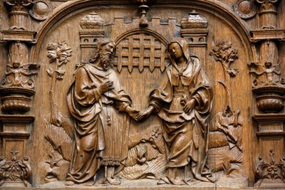 Depiction of Virgin Mary and Joseph