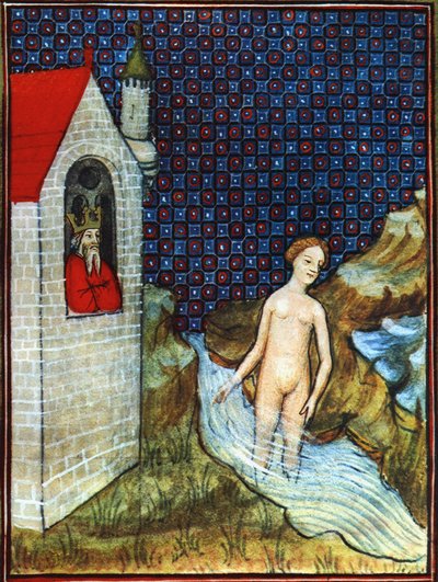 Bathsheba after a miniature of The Bible of Senses from the 14th century by Unbekannter Künstler