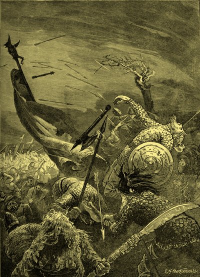Battle of Hastings - death of Harold II (engraving) by Unbekannter Künstler