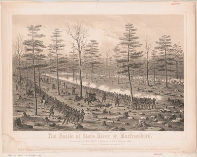 Battle of Stone River or the Battle of Murfreesboro, December 31 by Unbekannt