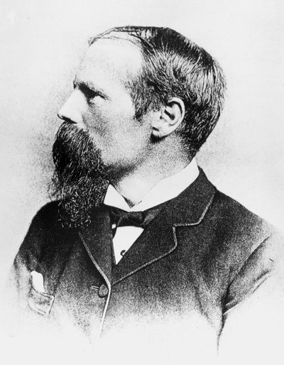 Benjamin Baker, British civil engineer and designer of the Forth Bridge, c 1885 by Unbekannt