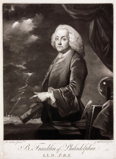 Benjamin Franklin, American Theorist on Static Electricity by Unbekannt