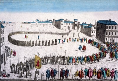 Big Procession of Inquisition in Lisbon, French Engraving by Unbekannter Künstler