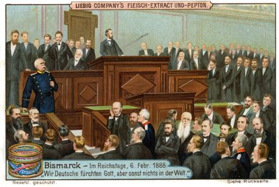 Bismarck in Reichstag by Unbekannter Künstler