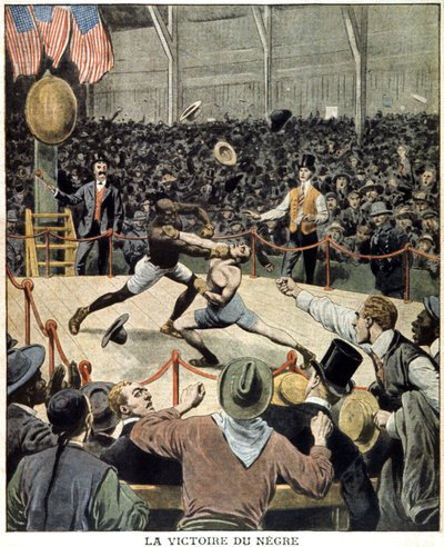 Boxer Jack Johnson wins the world title by Unbekannter Künstler