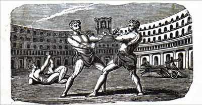 Boxers in the Coliseum in Ancient Rome by Unbekannt