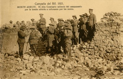 Breached Spanish wall at Mt. Arruit, Morocco by Unbekannter Künstler