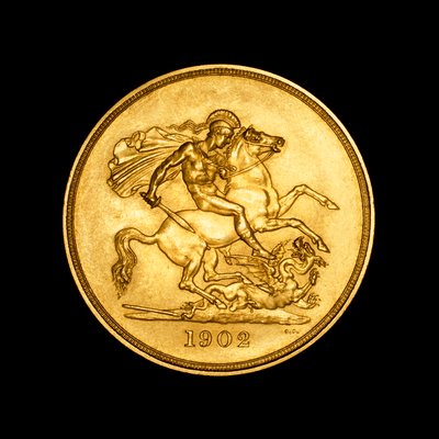 British Coin depicting St. George and the Dragon by Unbekannter Künstler