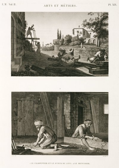 Carpenters and Joiners, Egypt, c. 1798 by Unbekannt