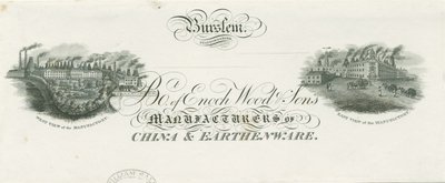 Burslem - Bill heading of Enoch Wood & Sons by Unbekannt