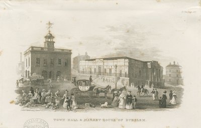 Burslem - Town Hall and Market House by Unbekannt