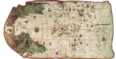 Chart by Juan de la Cosa (1500) by Unbekannter Künstler