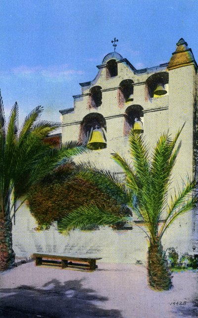 California: San Gabriel Mission Bells by Unbekannter Künstler