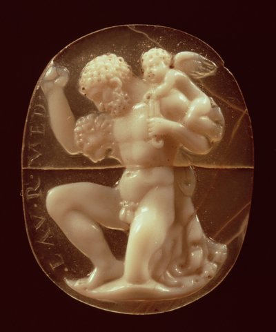 Cameo of Hercules Conquered by Cupid by Unbekannt