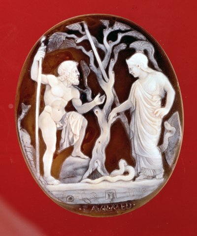 Cameo of Poseidon and Athena Competing for dominion over Attica by Unbekannt