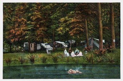 Camping in the USA, c.1910 by Unbekannter Künstler