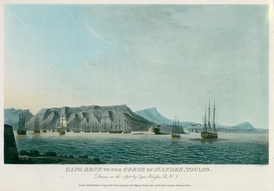 Cap Brun has the Saint André Gorge, Toulon. Lithography by Knight by Unbekannter Künstler