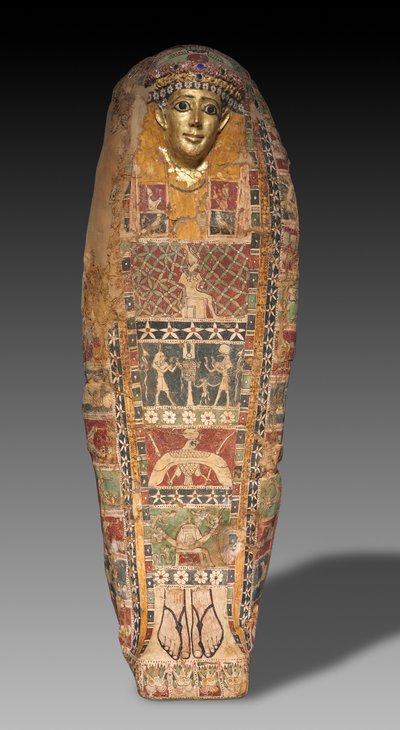 Cartonnage mummy case, Late Ptolemaic Dynasty to Early Roman Empire, c.50 BC-AD 50 by Unbekannt