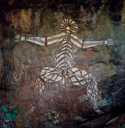 Cave painting, Arnhem Land, Northern Territory, Australia, Aboriginal culture by Benjamin Baud