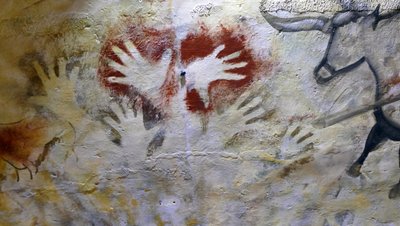 Cave paintings found in the Cave of Altamira by Leopold Blonder