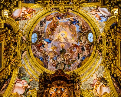 Ceiling Painting, Sacristy, Carthusian Monastery La Cartuja, Granada, Spain by Unbekannter Künstler
