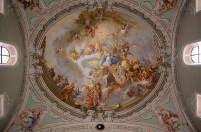 Ceiling Painting, Interior Photograph, St. George Catholic Parish Church, Neustift, Stubai Valley, Tyrol, Austria by Unbekannter Künstler
