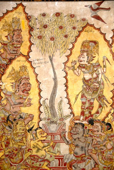 Ceiling Paintings in the Royal Palace; Gods and Demons; Kerta Gosa; Taman Gili Palace; Klungkung; Semarapura; Bali; Indonesia; Southeast Asia; Asia by Unbekannt