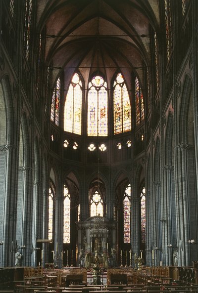 Central Nave in Cathedral of Our Lady Tournai by Unbekannter Künstler