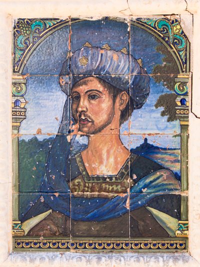 Ceramic Tile Painting on Casa del Rey Moro, the House of the Moorish King, Ronda, Malaga Province, Spain by Unbekannt