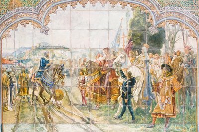 Ceramic Tiles in the Plaza de España Depicting King Boabdil by Unbekannter Künstler