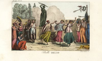 Ceremonial Dance for Artemis or Diana the Huntress in a Sacred Forest on the Island of Delos by Unbekannt