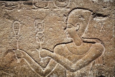 Cesarion Giving Offerings to Horus and Isis (detail) by Unbekannter Künstler