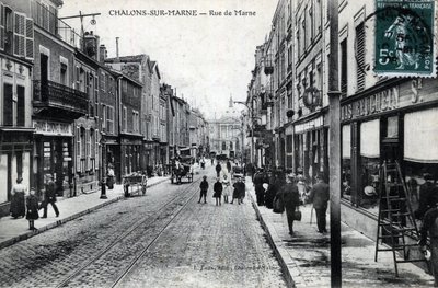 Chalons sur Marne: View of Rue de la Marne by William M. Timlin