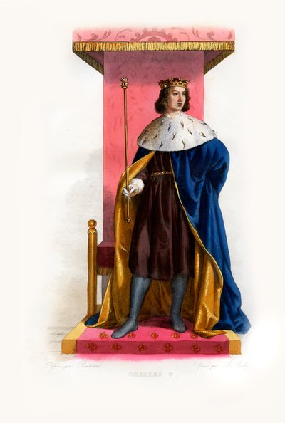 Charles V of France called the Wise, c.1844 (engraving) by Lancelot Volders