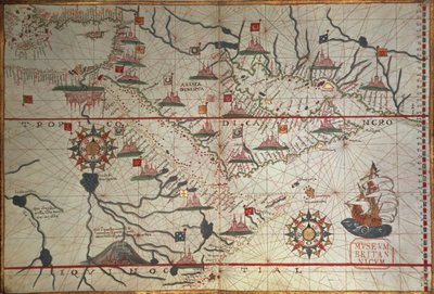 Chart of Arabia and the Eastern Mediterranean, Part of a Portolan Atlas, c.1650 by Unbekannter Künstler