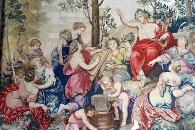 Chateau de Fontainebleau: (Detail), Drapery Woven for Louis XIV at the Gobelins Factory from 1687 after the Great Paintings of Pierre Mignard at the Chateau de Saint Cloud for Monsieur Philippe Duc d