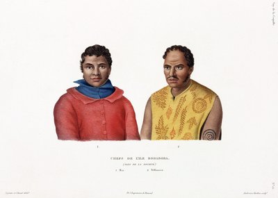 Chiefs of the Island of Bora-Bora by Unbekannt