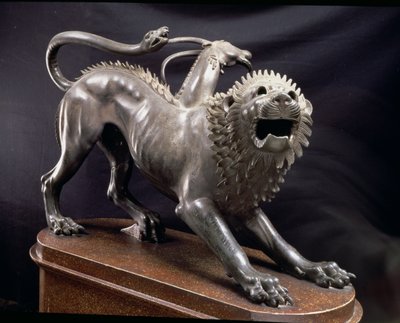 Chimaera of Arezzo or the Chimaera wounded by Bellerophon, Etruscan, 380-360 BC by Unbekannt