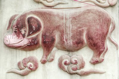 Chinese Astrological Sign, White Cloud Temple, Beijing, China by Unbekannt