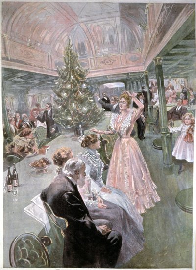 Christmas Eve on a cruise ship by Unbekannter Künstler