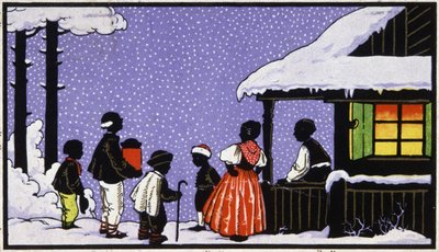 Christmas party in a village in Austria by Unbekannter Künstler