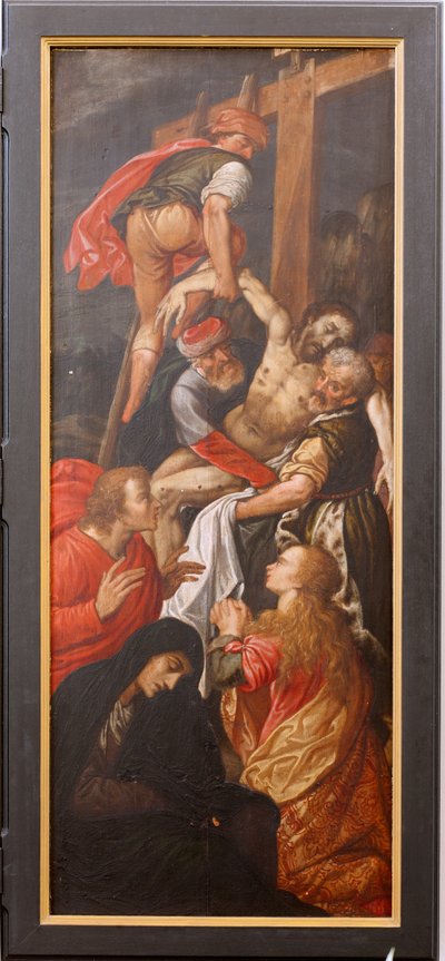 Church (Eglise Saint-Martin). Interior. Triptych. The Crucifixion by Unbekannter Künstler