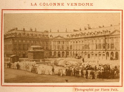 Commune of Paris (1871): destruction of the Vendome column in May 1871 by Unbekannt