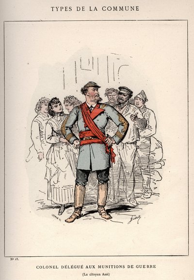 Commune of Paris: costume of COLONEL DELEGE 