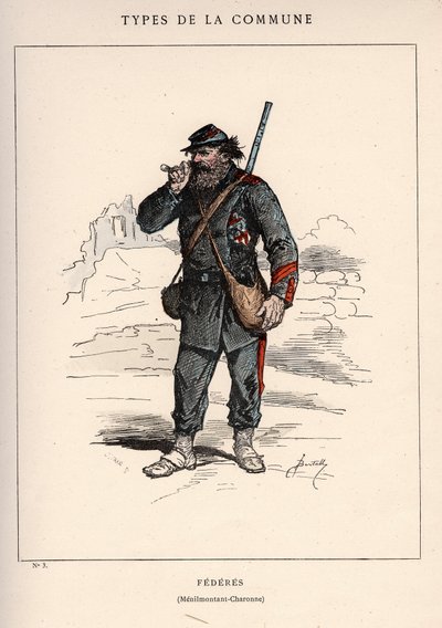 Commune of Paris: costume of FEDEREES in 