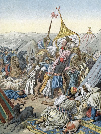 Conquest of Algeria by France: Capture of the Smalah of Abd-el-Kader at Taguin by the Duke of Aumale (1843) by Unbekannter Künstler